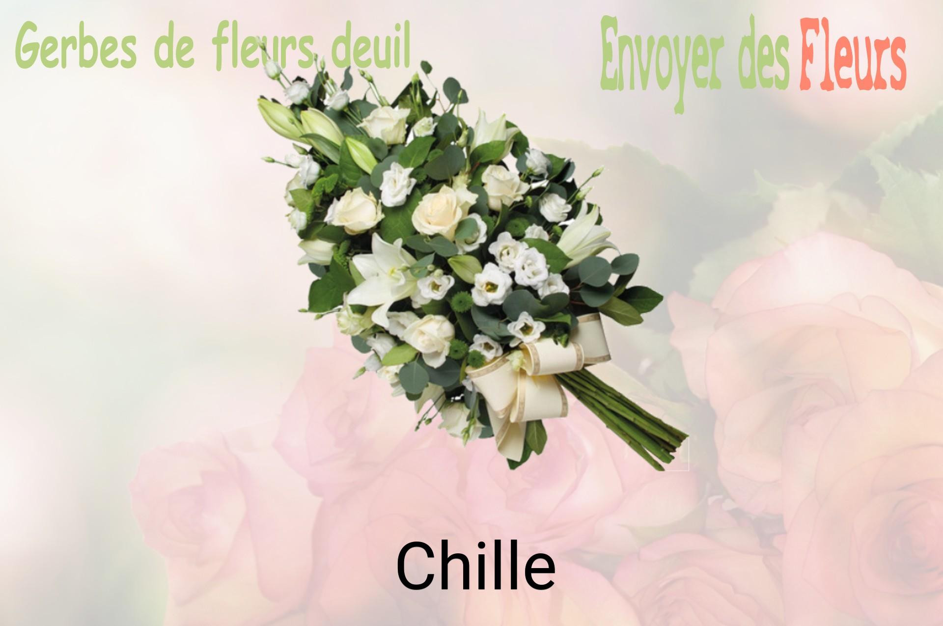 Gerbe de fleurs de deuil livrée à Chille